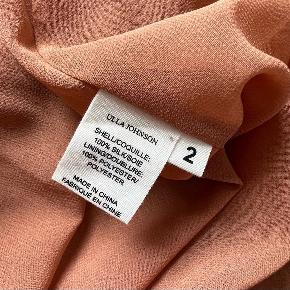 Ulla Johnson Rabia Horizon Brown Printed Silk Blend Maxi Gown Dress Women’s 2 - Picture 11 of 15